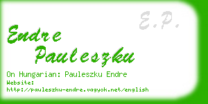 endre pauleszku business card